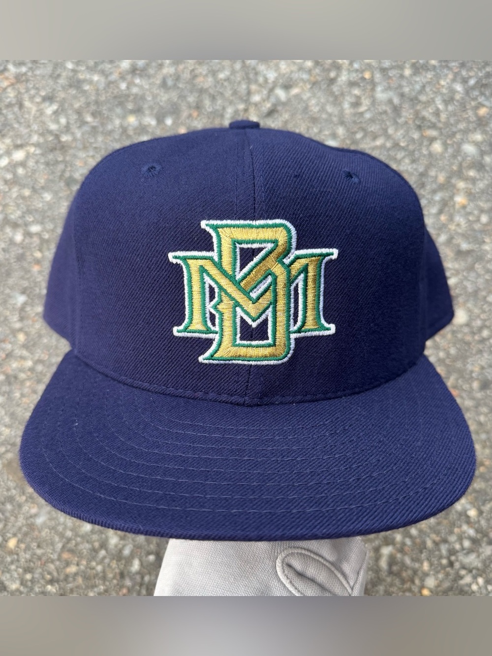 Vintage Milwaukee Brewers Fitted Hat Cap Size 7 3/4 Wool Made In USA VTG 90s MLB